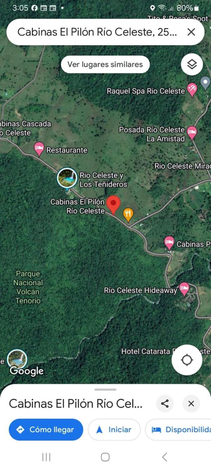 Cabinas El Pilon Rio Celeste Buitenkant foto
